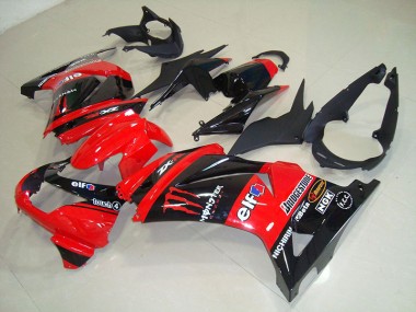 ABS Kits Carena Moto Kawasaki ZX 250R 2008-2012 - Nero Rosso Monster