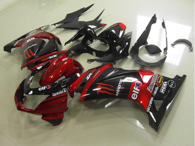 ABS Kits Carene Moto Kawasaki ZX 250R 2008-2012 - Nero Rosso Monster ABS Kits Carene Moto Kawasaki ZX 250R 2008-2012 - Nero Rosso Monster