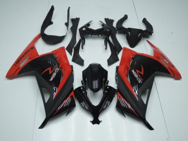 ABS Kits Carene Moto Kawasaki ZX 300R 2013-2016 - Rosso Nero