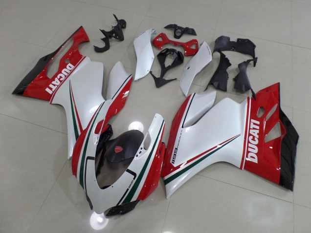 ABS Moto Plastica & Moto Carena Ducati 1199 2011-2014 - Bianco Rosso ABS Moto Plastica & Moto Carena Ducati 1199 2011-2014 - Bianco Rosso
