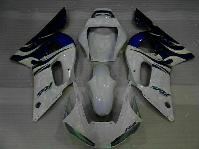 ABS Plastica Moto Yamaha R6 1998-2002 - Bianco Blu ABS Plastica Moto Yamaha R6 1998-2002 - Bianco Blu