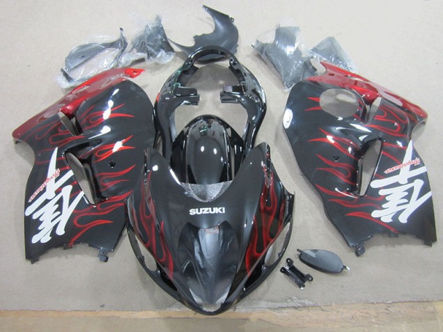 Carena Moto Suzuki GSXR 1300 Hayabusa 1996-2007 - Nero Rosso Fiamma Carena Moto Suzuki GSXR 1300 Hayabusa 1996-2007 - Nero Rosso Fiamma