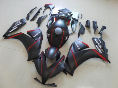 Carene Moto Honda CBR 1000 RR 2012-2016 - Matte Bladk con Rosso Banda