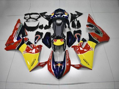 Carene Moto Honda CBR 1000 RR 2017-2023 - Blu Giallo Rosso Red Bull