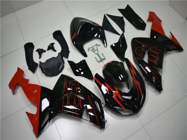 Carene Moto Kawasaki ZX10R 2006-2007 - Nero Rosso Carene Moto Kawasaki ZX10R 2006-2007 - Nero Rosso