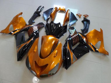 Carene Moto Kawasaki ZX14R ZZR 1400 2006-2011 - Marrone & Nero No Adesivo