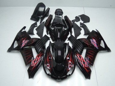 Carene Moto Kawasaki ZX14R ZZR 1400 2006-2011 - Rosso Fiamma