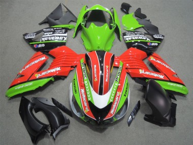 Carene Moto Kawasaki ZX14R ZZR 1400 2006-2011 - Rosso Verde Motocard