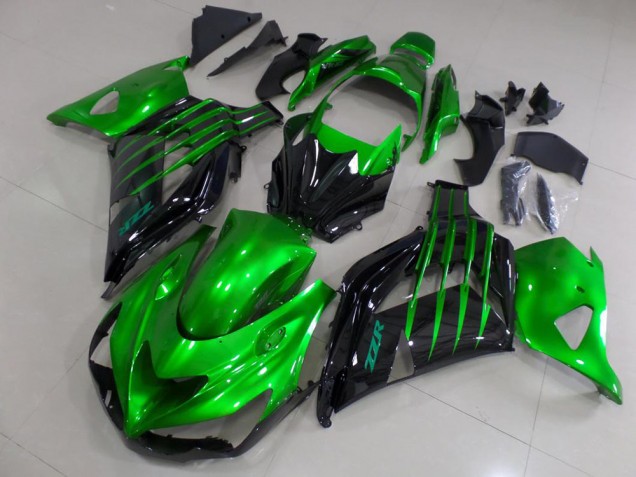 Carene Moto Kawasaki ZX14R ZZR 1400 2012-2021 - Caramella Verde & Nero Carene Moto Kawasaki ZX14R ZZR 1400 2012-2021 - Caramella Verde & Nero