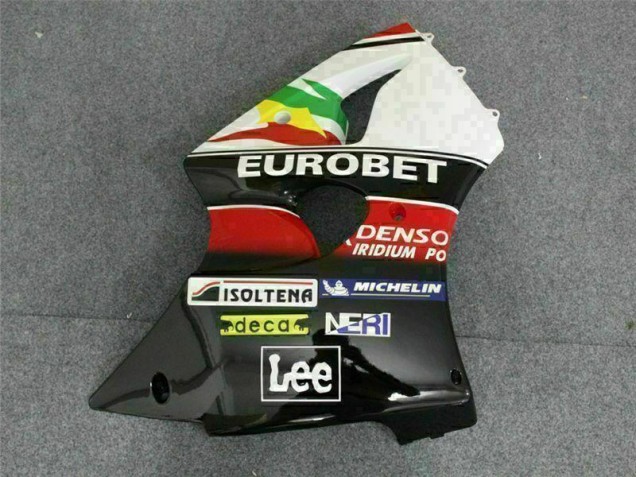 Carene Moto Kawasaki ZX6R 2000-2002 - Nero Bianco Eurobet Carene Moto Kawasaki ZX6R 2000-2002 - Nero Bianco Eurobet