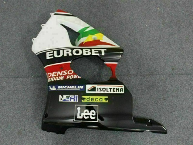 Carene Moto Kawasaki ZX6R 2000-2002 - Nero Bianco Eurobet Carene Moto Kawasaki ZX6R 2000-2002 - Nero Bianco Eurobet