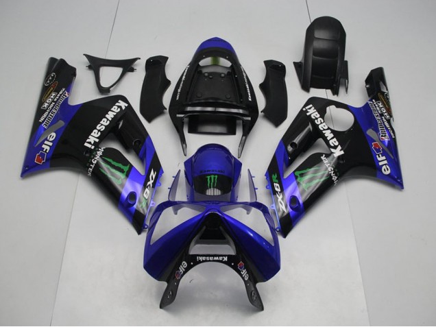 Carene Moto Kawasaki ZX6R 2003-2004 - Blu Monster Carene Moto Kawasaki ZX6R 2003-2004 - Blu Monster