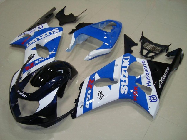 Carene Moto Suzuki GSXR 1000 K1 2000-2002 - Nero Blu Bianco Carene Moto Suzuki GSXR 1000 K1 2000-2002 - Nero Blu Bianco