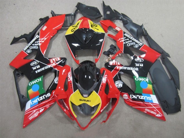 Carene Moto Suzuki GSXR 1000 K5 2005-2006 - Nero Rosso Giallo Carene Moto Suzuki GSXR 1000 K5 2005-2006 - Nero Rosso Giallo