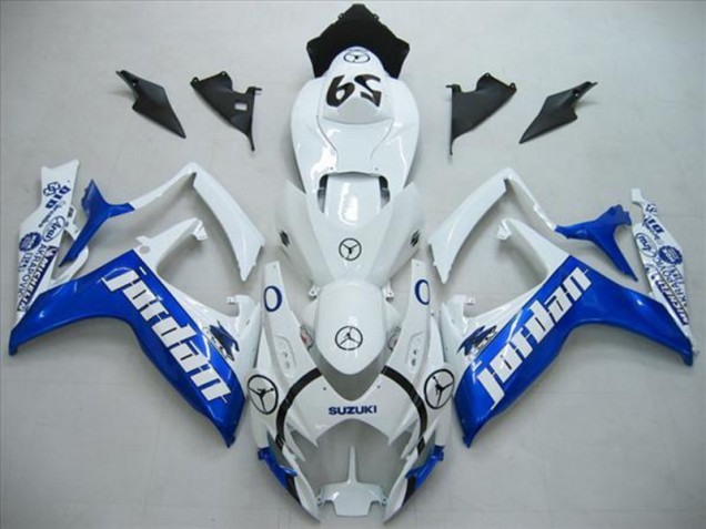Carene Moto Suzuki GSXR 600 K6 2006-2007 - Bianco Blu Jordan