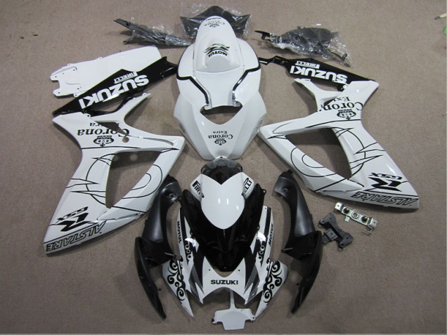 Carene Moto Suzuki GSXR 600 K6 2006-2007 - Bianco Nero Corona Extra