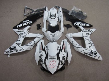 Carene Moto Suzuki GSXR 600 K8 2008-2010 - Bianco Nero Corona Extra Motul 8