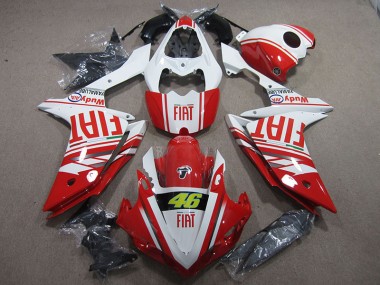 Carene Moto Yamaha R1 2007-2008 - Rosso Bianco Fiat 46