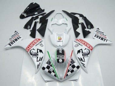 Carene Moto Yamaha R1 2012-2014 - Bianco Nero Abrath
