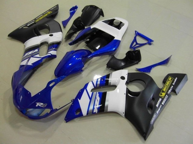 Carene Moto Yamaha R6 1998-2002 - Blu Bianco & Nero Carene Moto Yamaha R6 1998-2002 - Blu Bianco & Nero
