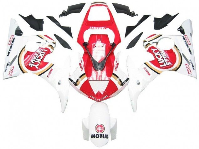 Carene Moto Yamaha R6 2003-2005 - Bianco Rosso Lucky Strike Carene Moto Yamaha R6 2003-2005 - Bianco Rosso Lucky Strike