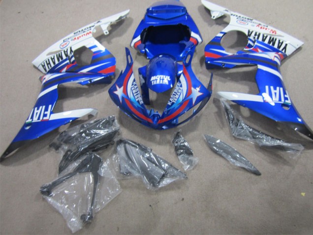 Carrozzeria Moto & Carena Moto Yamaha R1 2002-2003 - Blu Bianco Motul Fiat