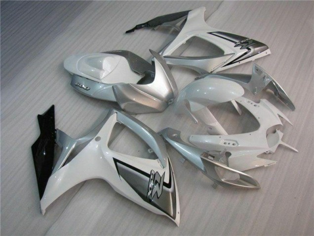 Kit Carenatura Moto Completa Suzuki GSXR 600 / 750 K6 2006-2007 - Bianco Argento Kit Carenatura Moto Completa Suzuki GSXR 600 / 750 K6 2006-2007 - Bianco Argento