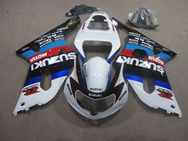Kit Carenatura Motocicletta Completo ABS Suzuki GSXR 600 K1 K2 K3 2001-2003 - Bianco Blu Motul Kit Carenatura Motocicletta Completo ABS Suzuki GSXR 600 K1 K2 K3 2001-2003 - Bianco Blu Motul