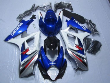 Kit Carene Moto Suzuki GSXR 1000 K7 2007-2008 - Blu Bianco