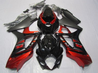 Kit Completo Carenatura Moto ABS Suzuki GSXR 1000 K7 2007-2008 - Nero Rosso