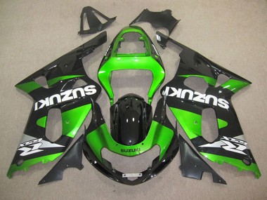 Kits Carenatura Moto Iniezione Suzuki GSXR 600 K1 K2 K3 2001-2003 - Nero Verde